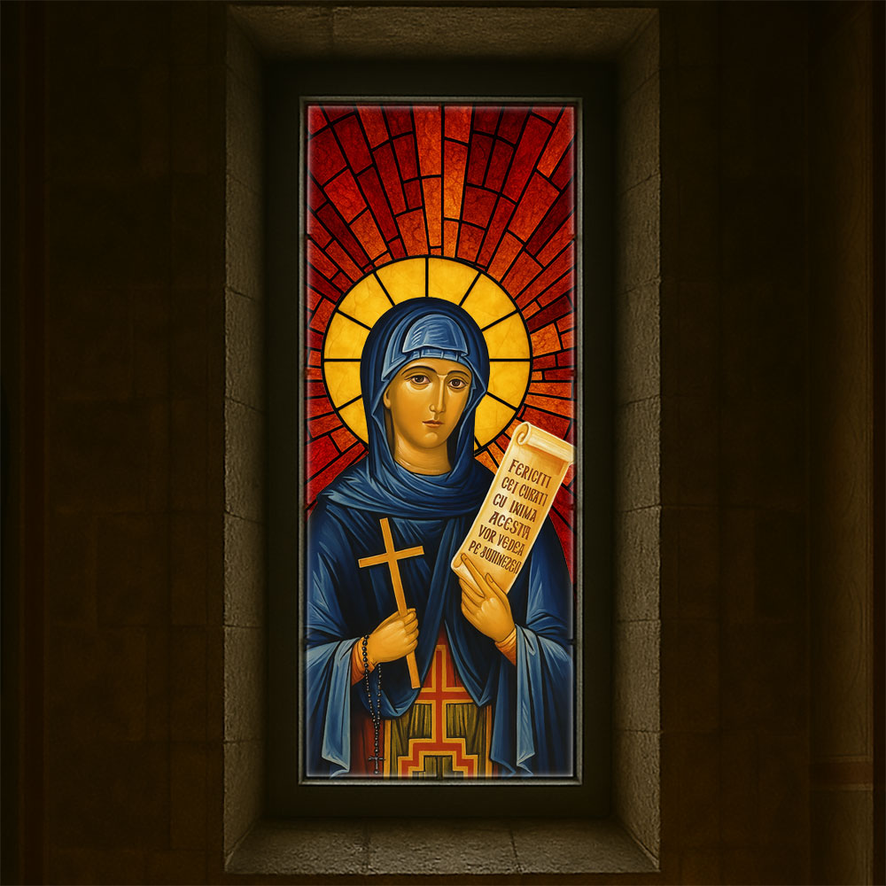 Vitralii icoane Cuvioasa Parascheva VTRL-CP-01-R
