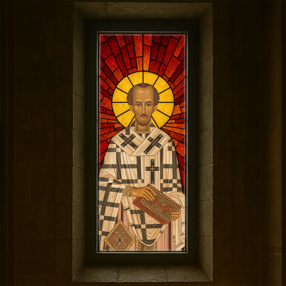 Vitralii icoane Sfântul Ioan Gură de Aur VTRL-IGA-01-R