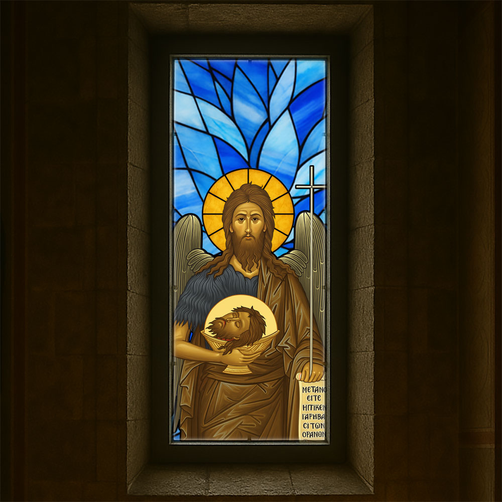 Vitralii icoane Sfântul Ioan Botezătorul VTRL-SIB-01-A1