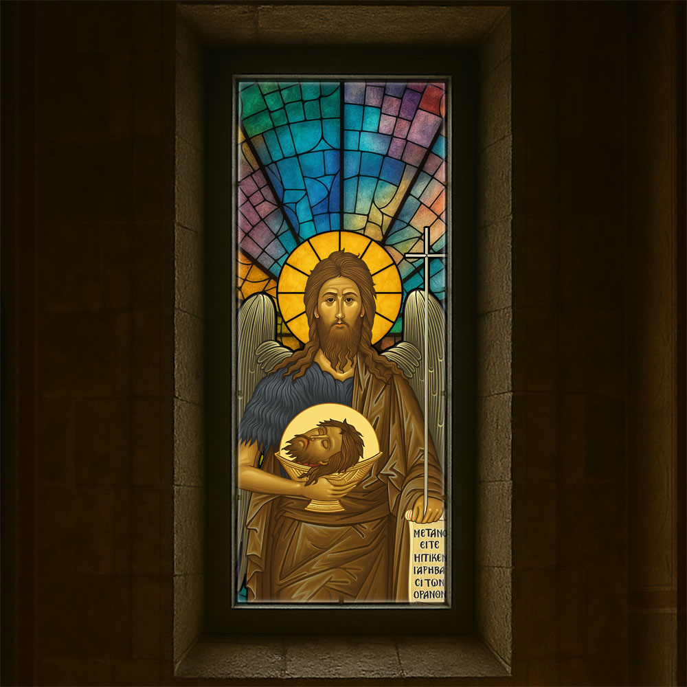 Vitralii icoane Sfântul Ioan Botezătorul VTRL-SIB-01-MC1