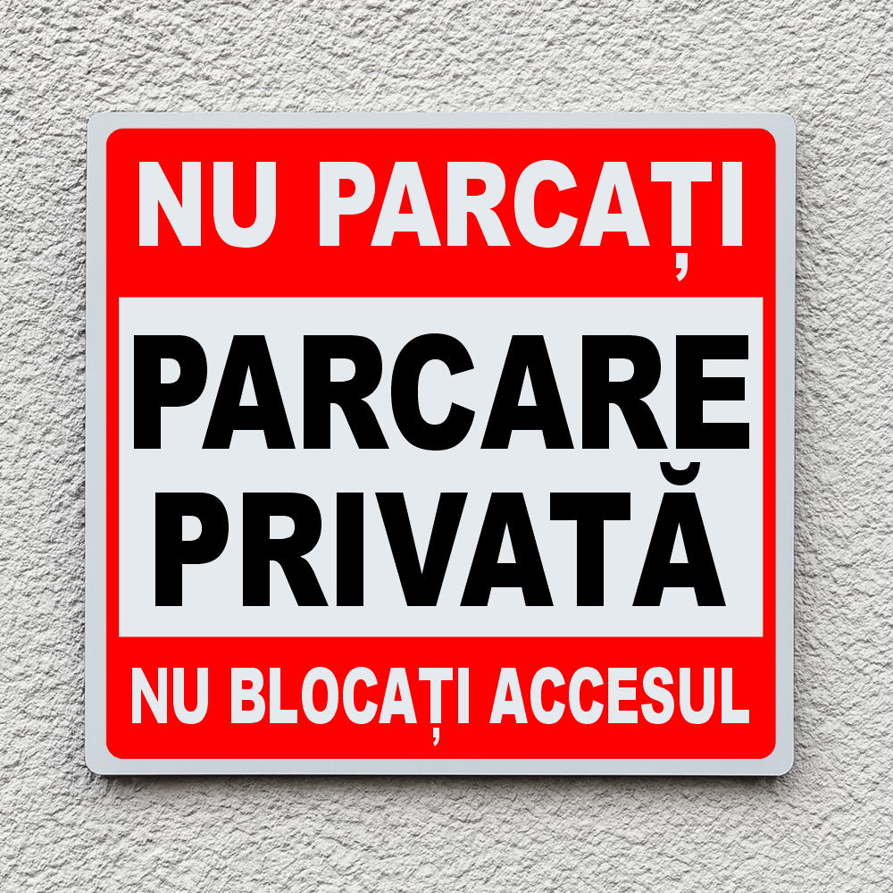 Placă informativă parcarea interzisă pătrată PINFB-1