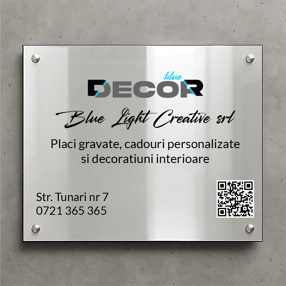 Placă de firmă dreptunghiulară bond oglindă argintie printat UV model PFB-MS-D-T1