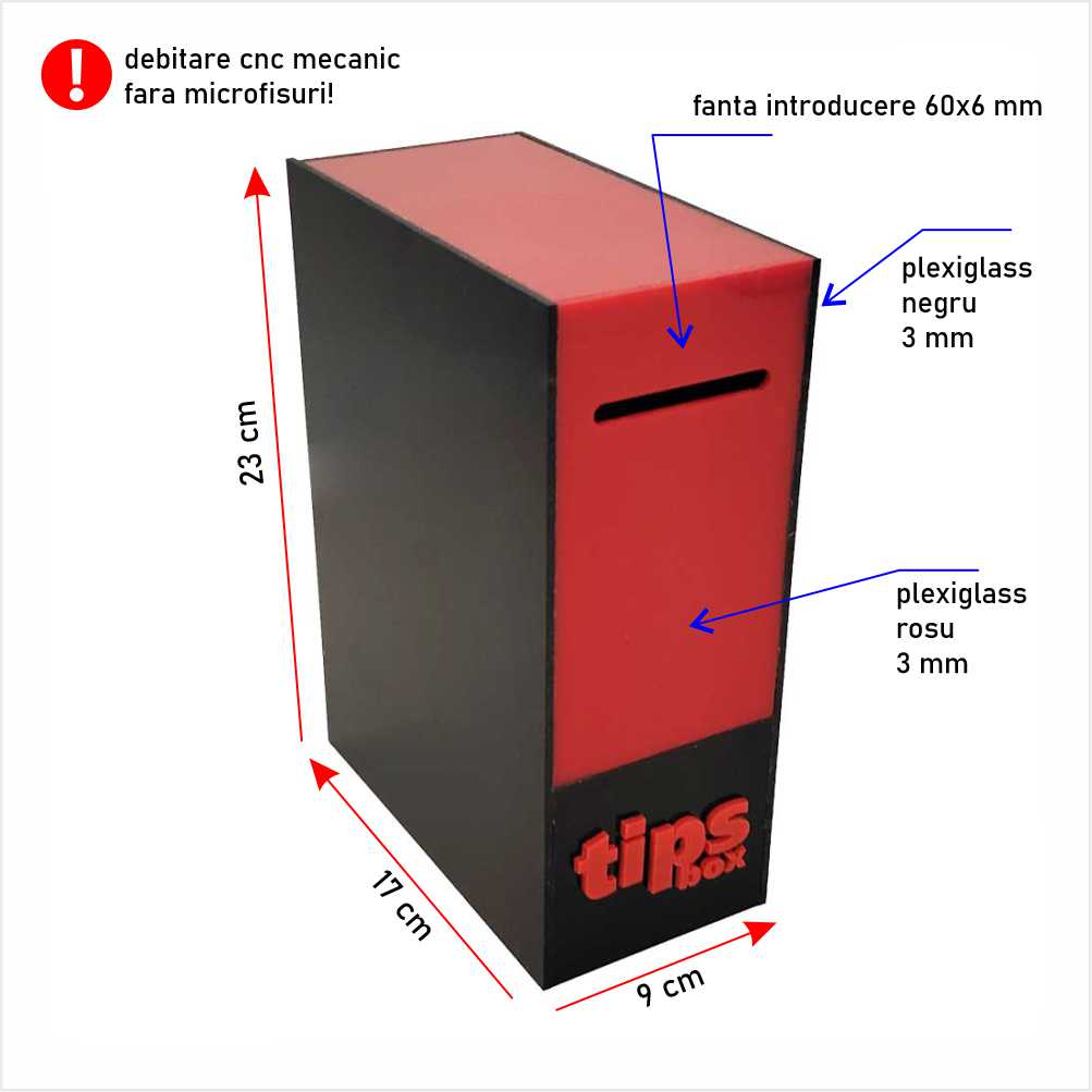 Cutie bacsis, tip box 17 x 09 x 23 cm model CB4_170923