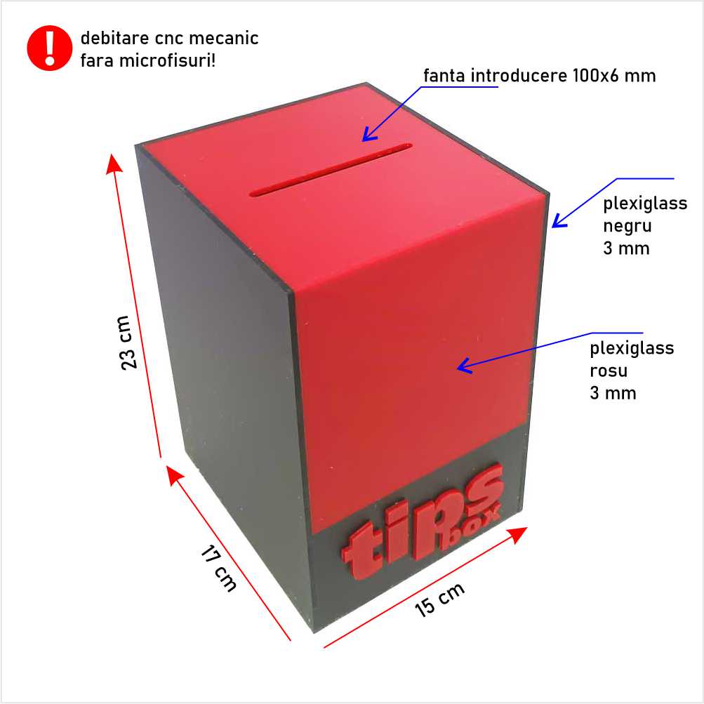 Cutie bacsis, tip box 17 x 15 x 23 cm model CB4_171523