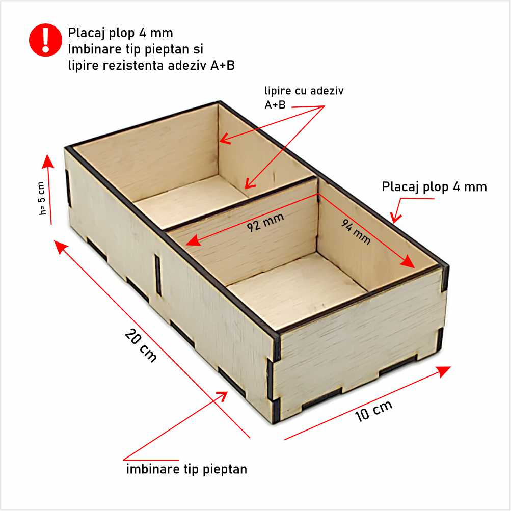 Organizator produse 20 x 10 x 5 cm TDP201005S2