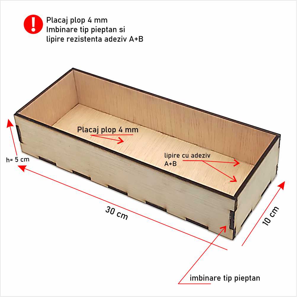 Organizator produse 30 x 10 x 5 cm TDP301005