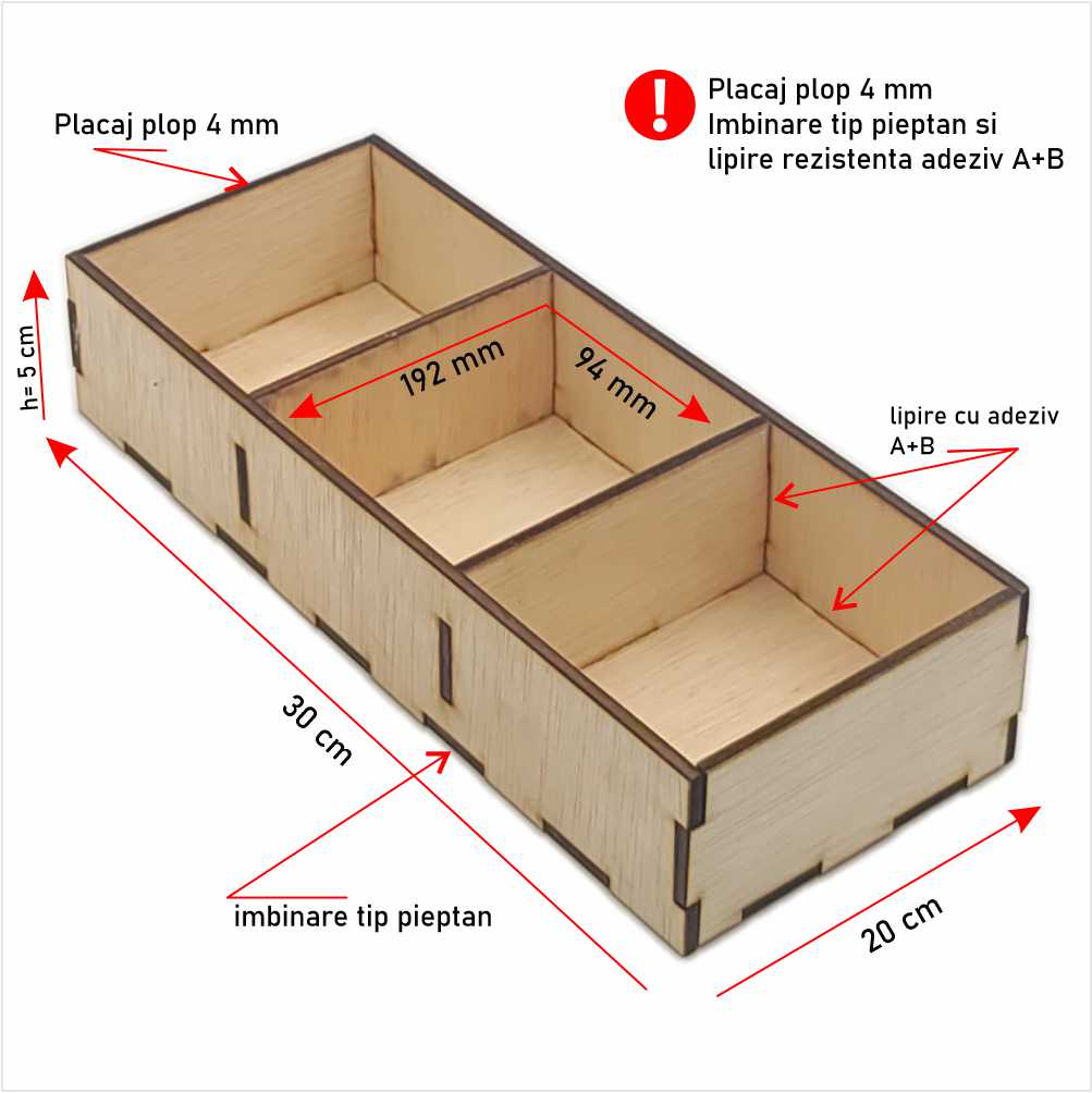 Organizator produse 30 x 20 x 5 cm TDP302005S3