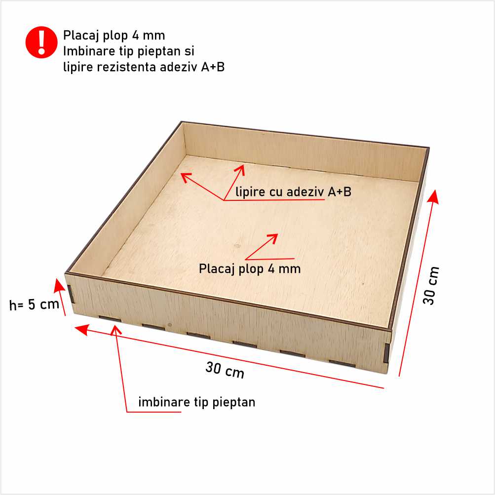 Organizator produse 30 x 30 x 5 cm TDP303005