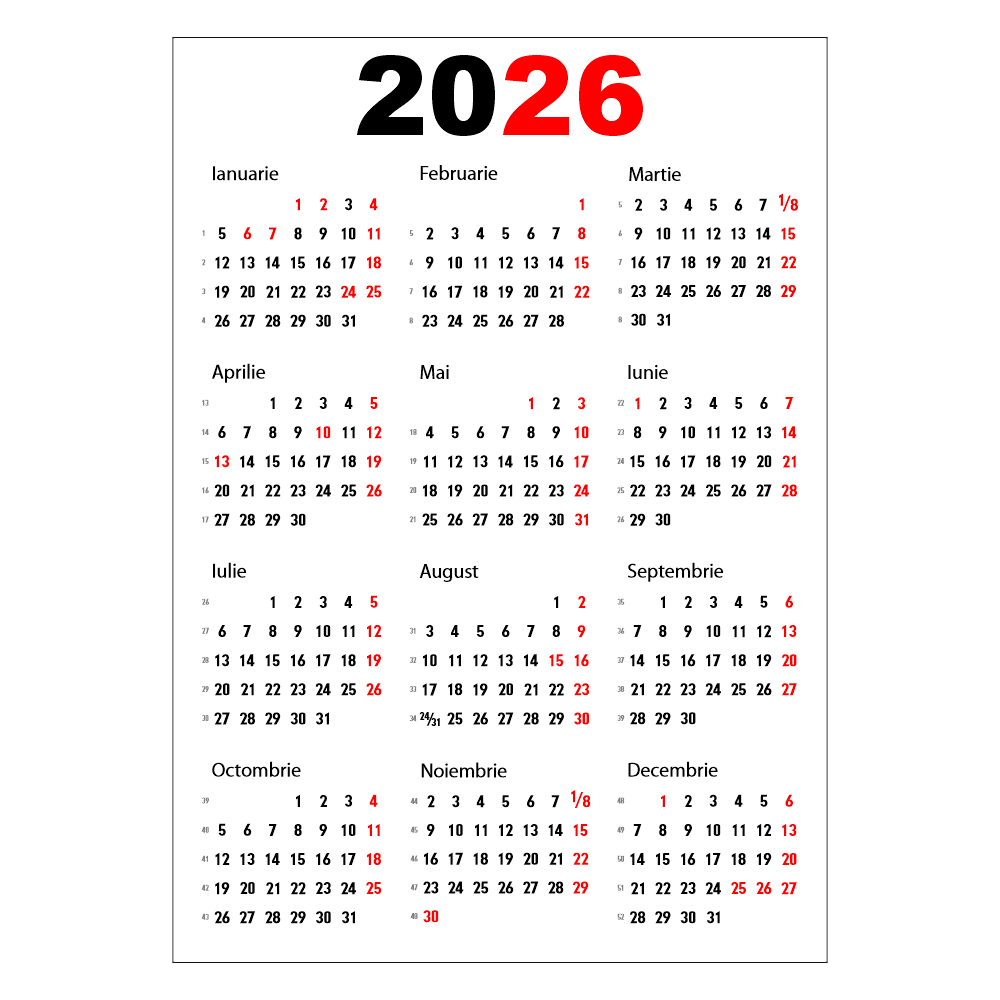 Calendar 2026 A2 42 x 60 cm CLA2T1