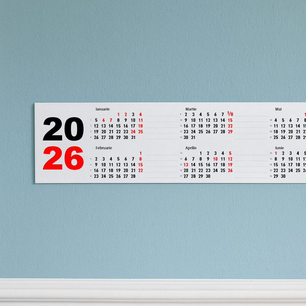 Calendar 2026 orizontal 150 x 20 cm CLH15020