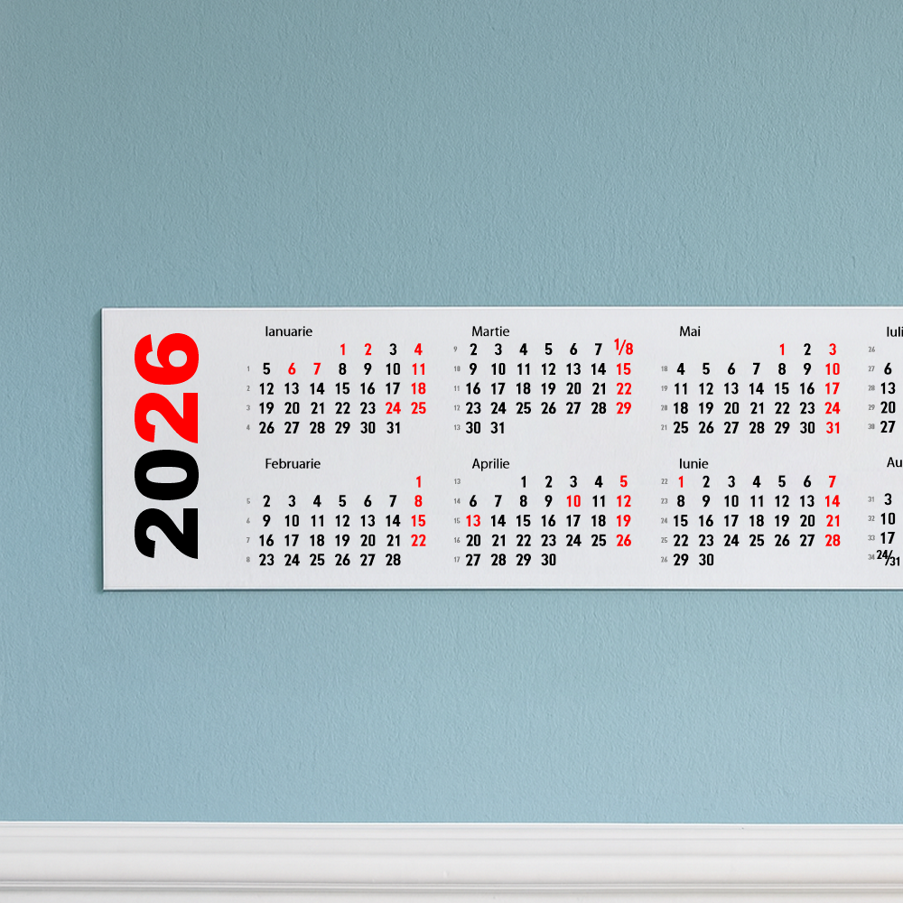 Calendar 2026 orizontal 150 x 30 cm CLH15030