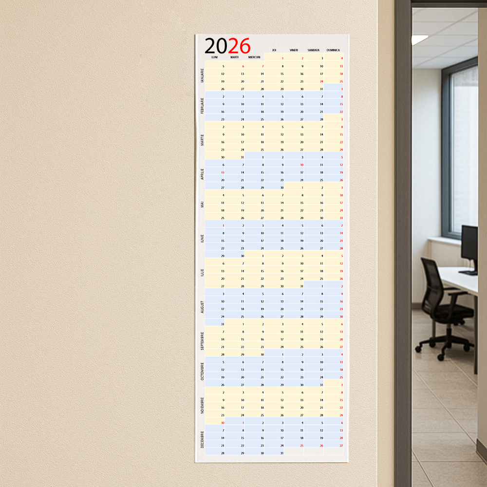 Calendar 2026 Planner 43 x 125 cm CLP43125-T1