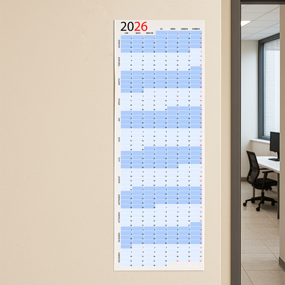 Calendar 2026 Planner 43 x 125 cm CLP43125-T2