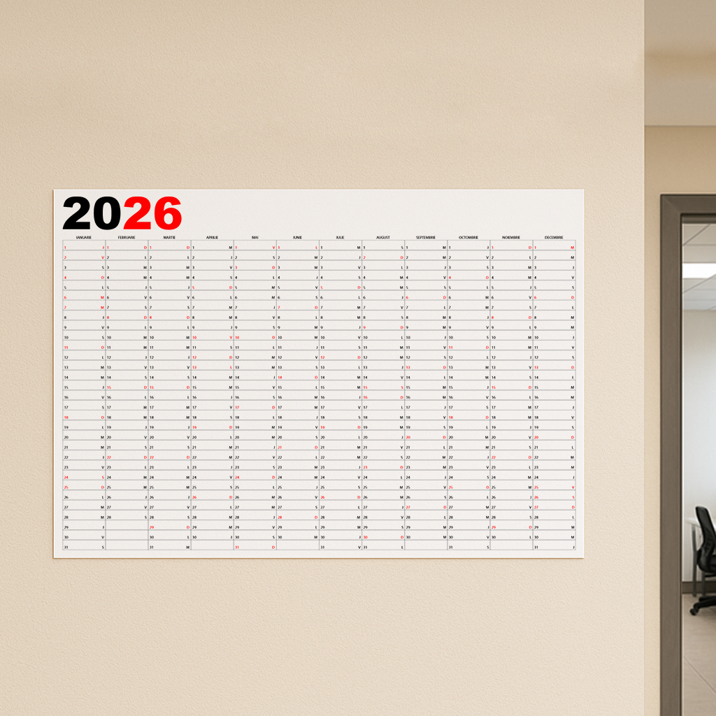 Calendar 2026 planner A0 84 x 119 cm CLPA0-T1