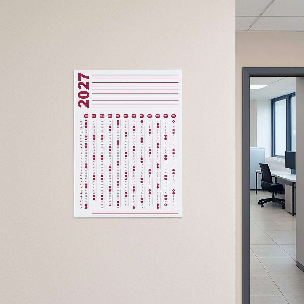 Calendar 2027 A2 42 x 60 cm CLA2T4