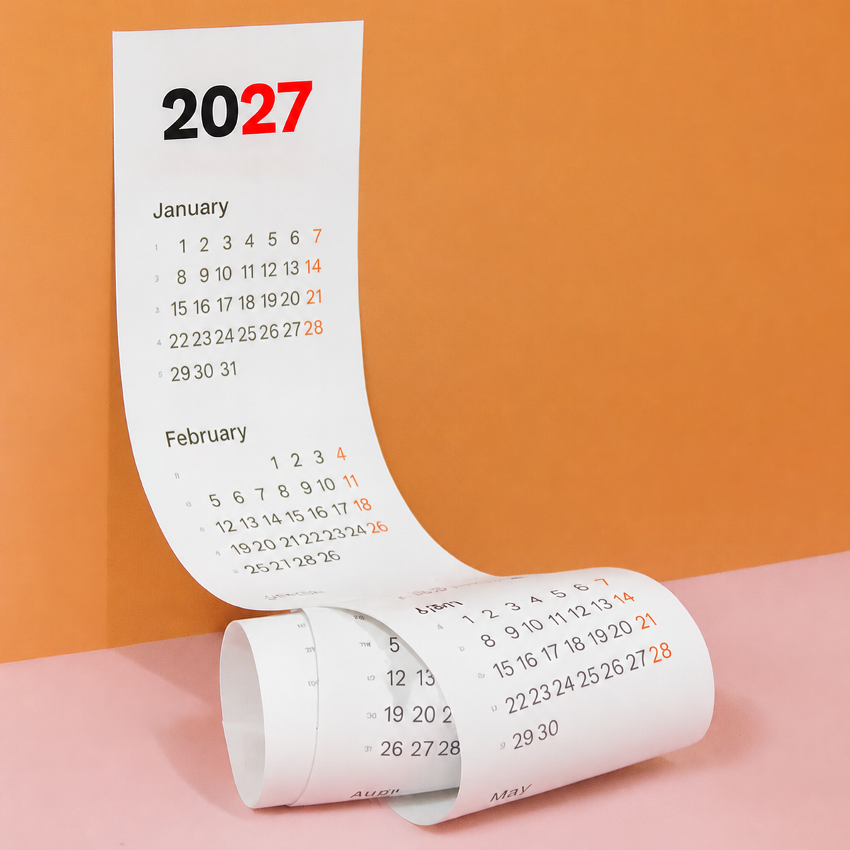 Calendar 2027 vertical 15 x 125 cm CLV15125
