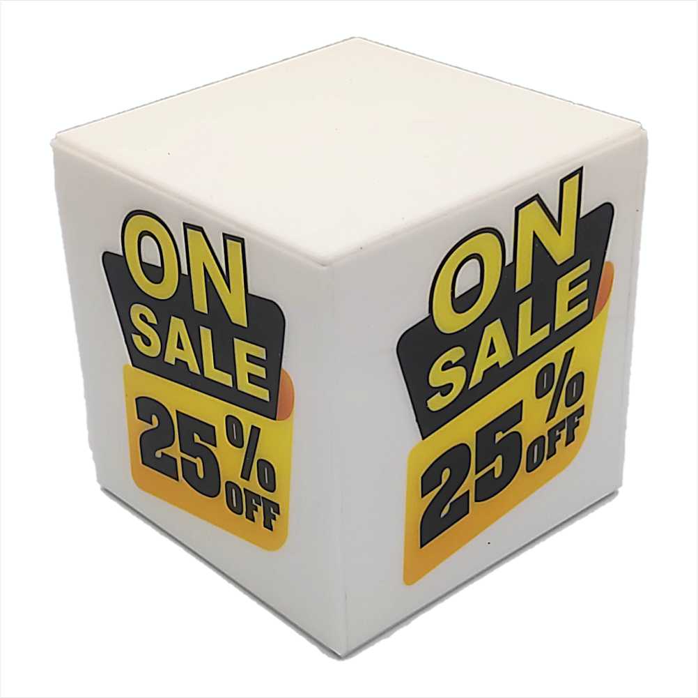 Expozitor produse cub printat UV 12 x 12 x 12 cm CRP121212