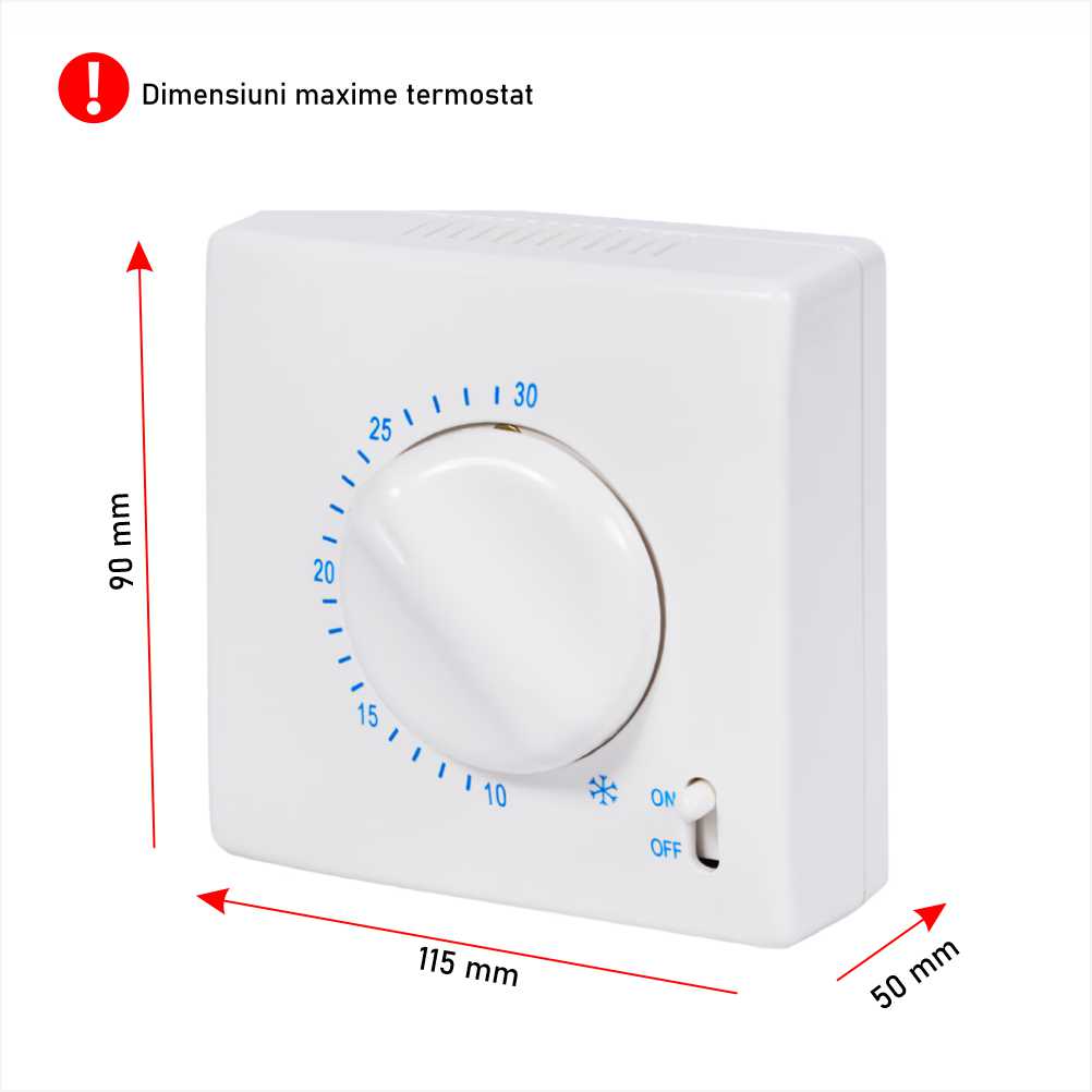 Cutie securizare termostate ambientale fără cablu CPT151505FC