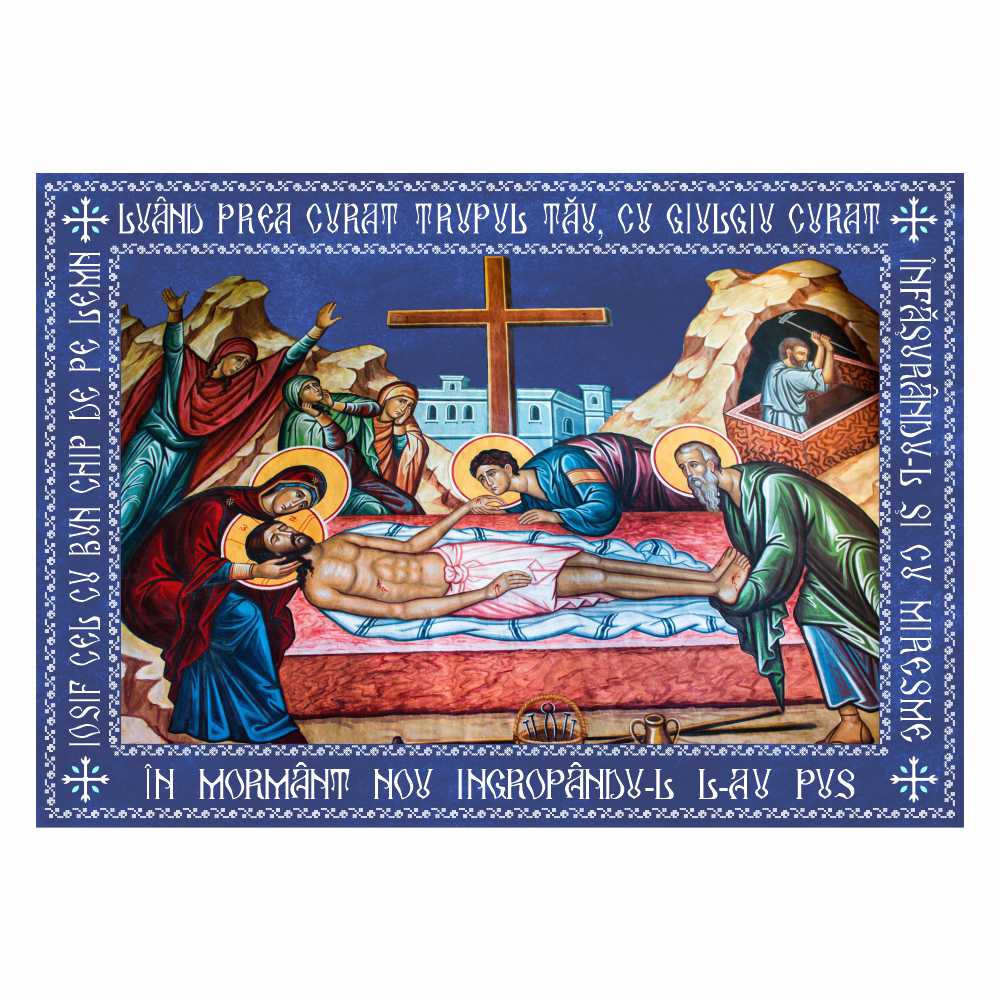 Epitaf Punerea în Mormânt a Mântuitorului 102 x 72 cm EPTB10272-MT1-A