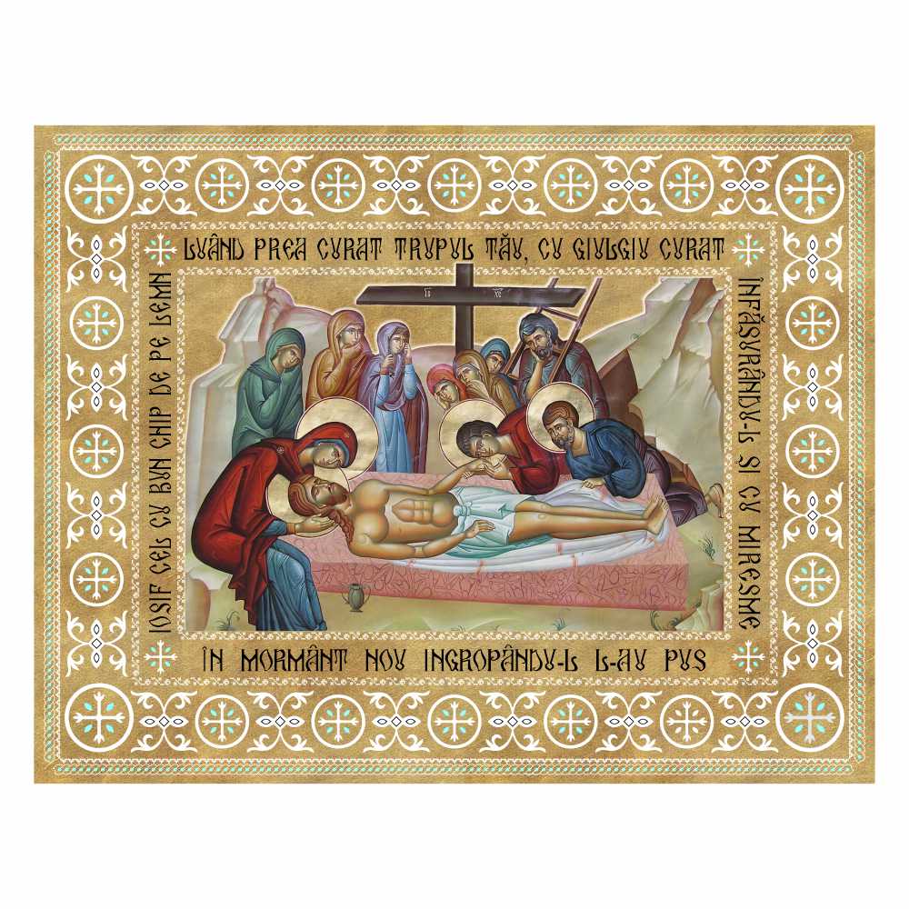 Epitaf Punerea în Mormânt a Mântuitorului 152 x 119 cm EPTB152119-MT1-M