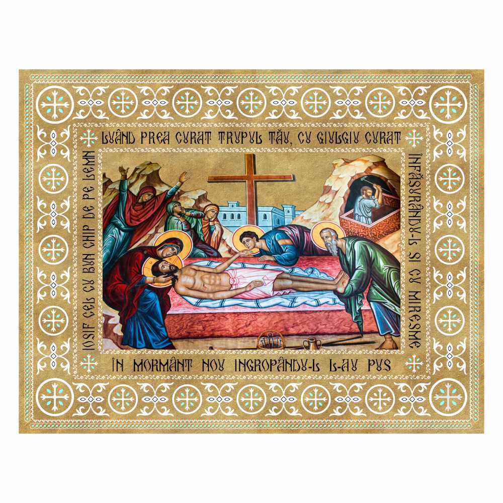 Epitaf Punerea în Mormânt a Mântuitorului 152 x 119 cm EPTB152119-MT2-M