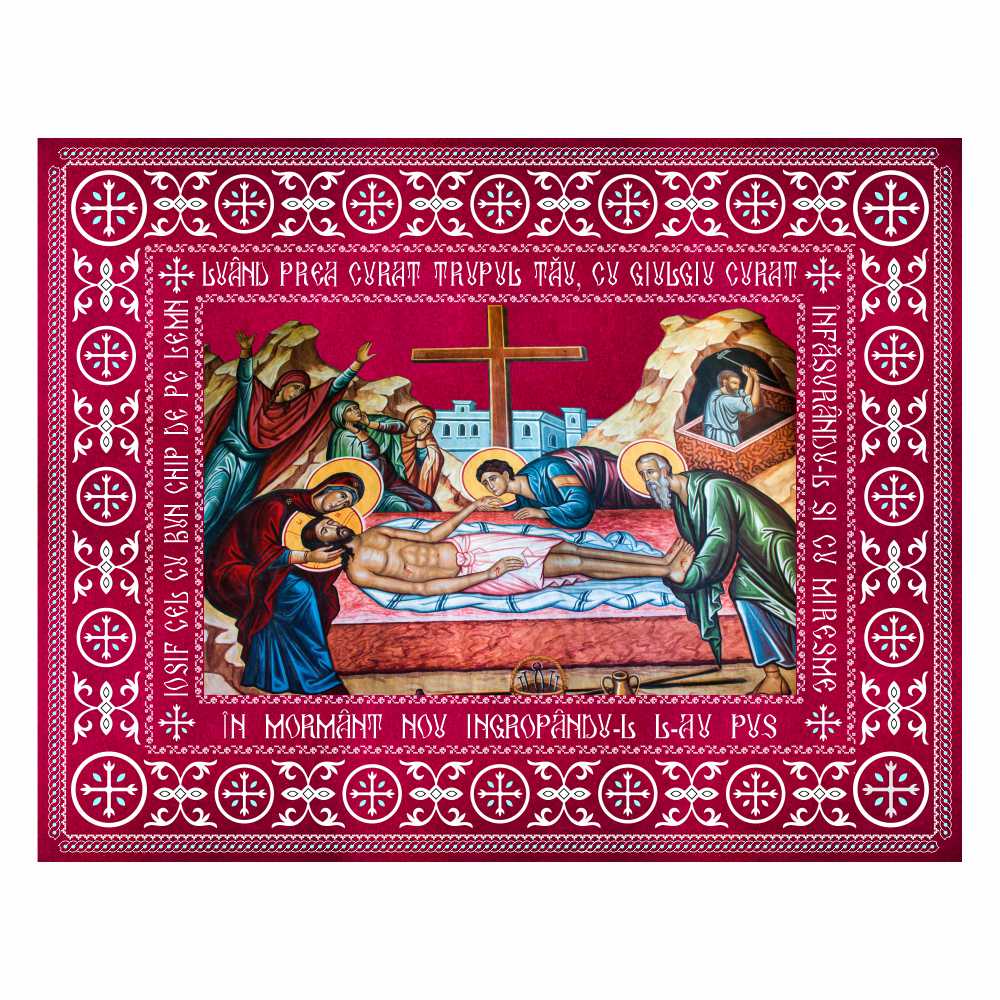 Epitaf Punerea în Mormânt a Mântuitorului 152 x 119 cm EPTB152119-MT2-R