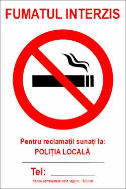 Fumatul interzis telefon poliția locală SPMIP-36