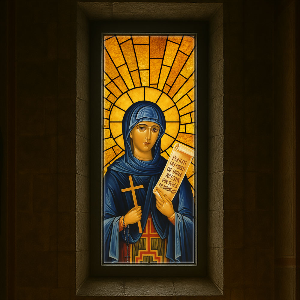 Vitralii icoane Cuvioasa Parascheva VTRL-CP-01-GA