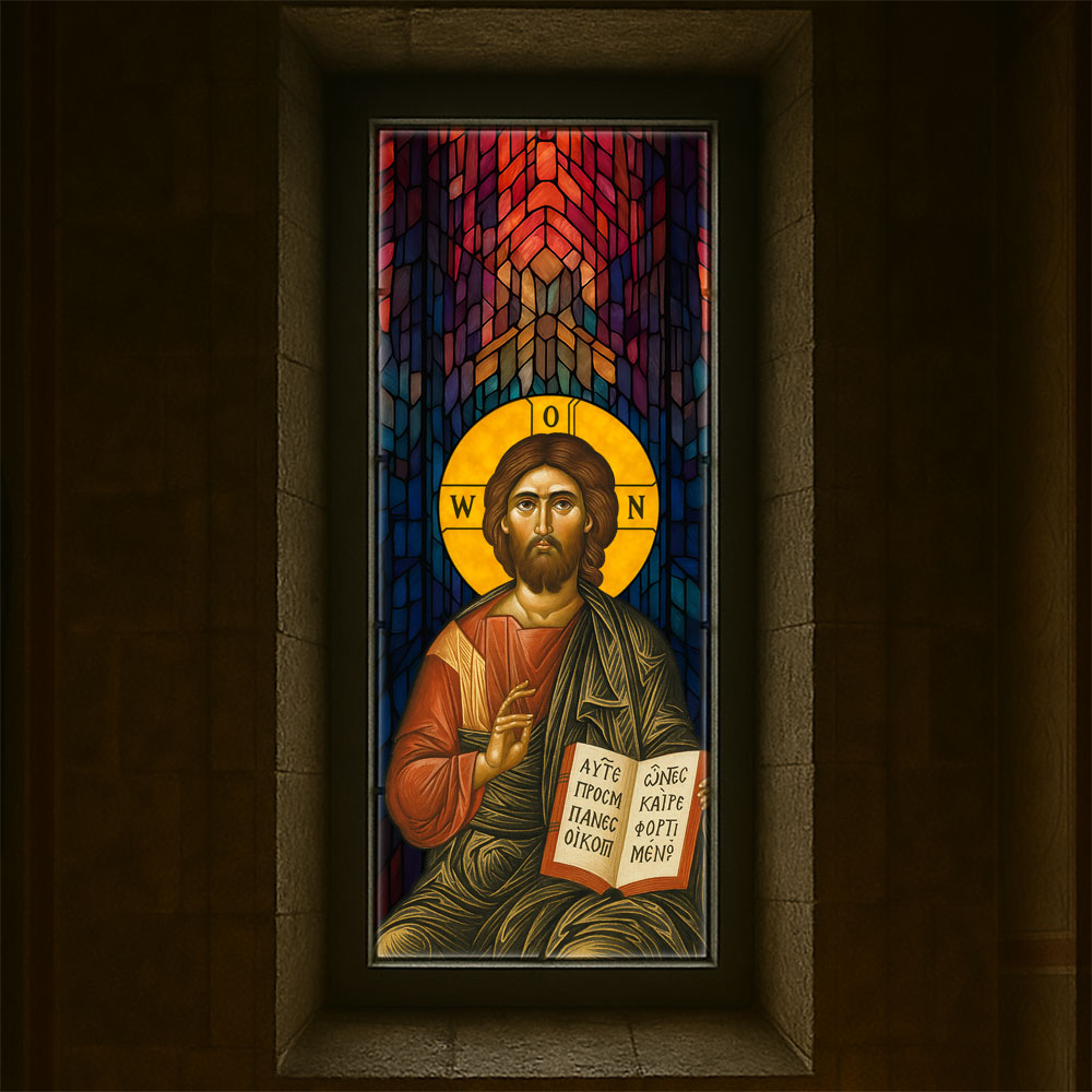 Vitralii icoane Mântuitorul VTRL-M-01-MC2