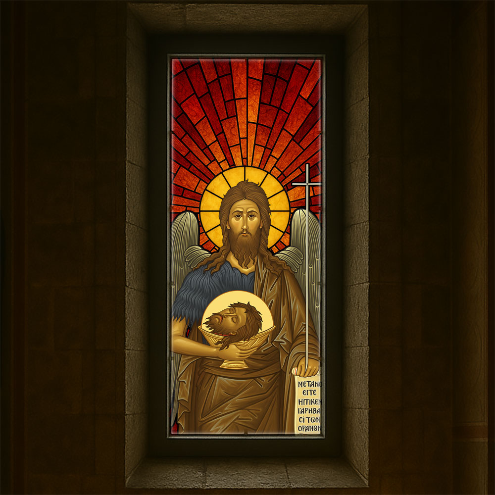 Vitralii icoane Sfântul Ioan Botezătorul VTRL-SIB-01-R