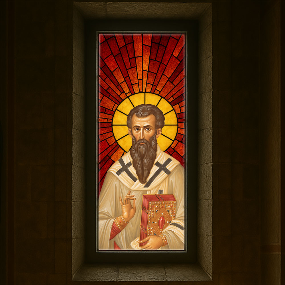 Vitralii icoane Sfântul Vasile VTRL-SV-01-R