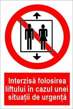 Interzisă folosirea liftului în situații de urgență SPMFP-23