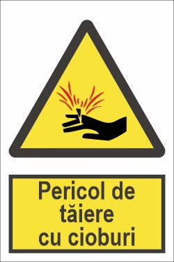 Pericol de tăiere cu cioburi SPMAP-84