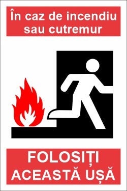 Usă de evacuare în caz de incendiu sau cutremur SPMFP-19