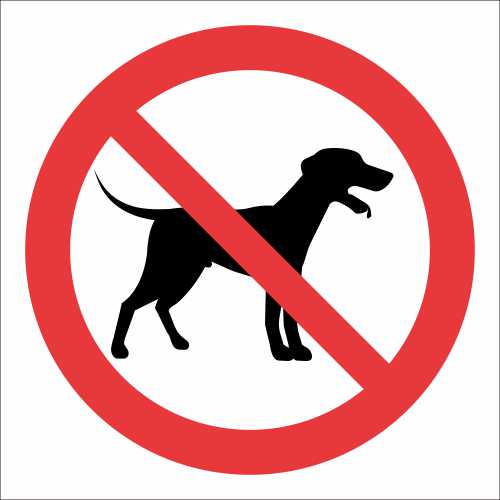 Interzis accesul cu animale de companie SPMIS-18
