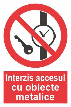 Interzis accesul cu obiecte metalice SPMIP-33
