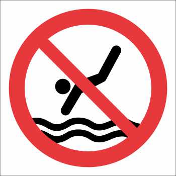 Interzis săritul în piscină SPMIS-20