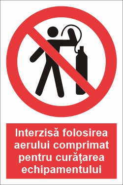 Interzisă curătarea echipamentului cu aer comprimat SPMIP-42