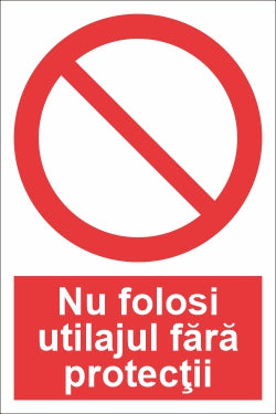 Nu folosi utilajul fără protecții SPMIP-40