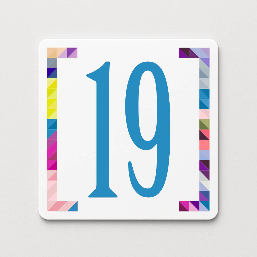 Placă număr casă personalizat 14 x 14 cm SC1414-T13