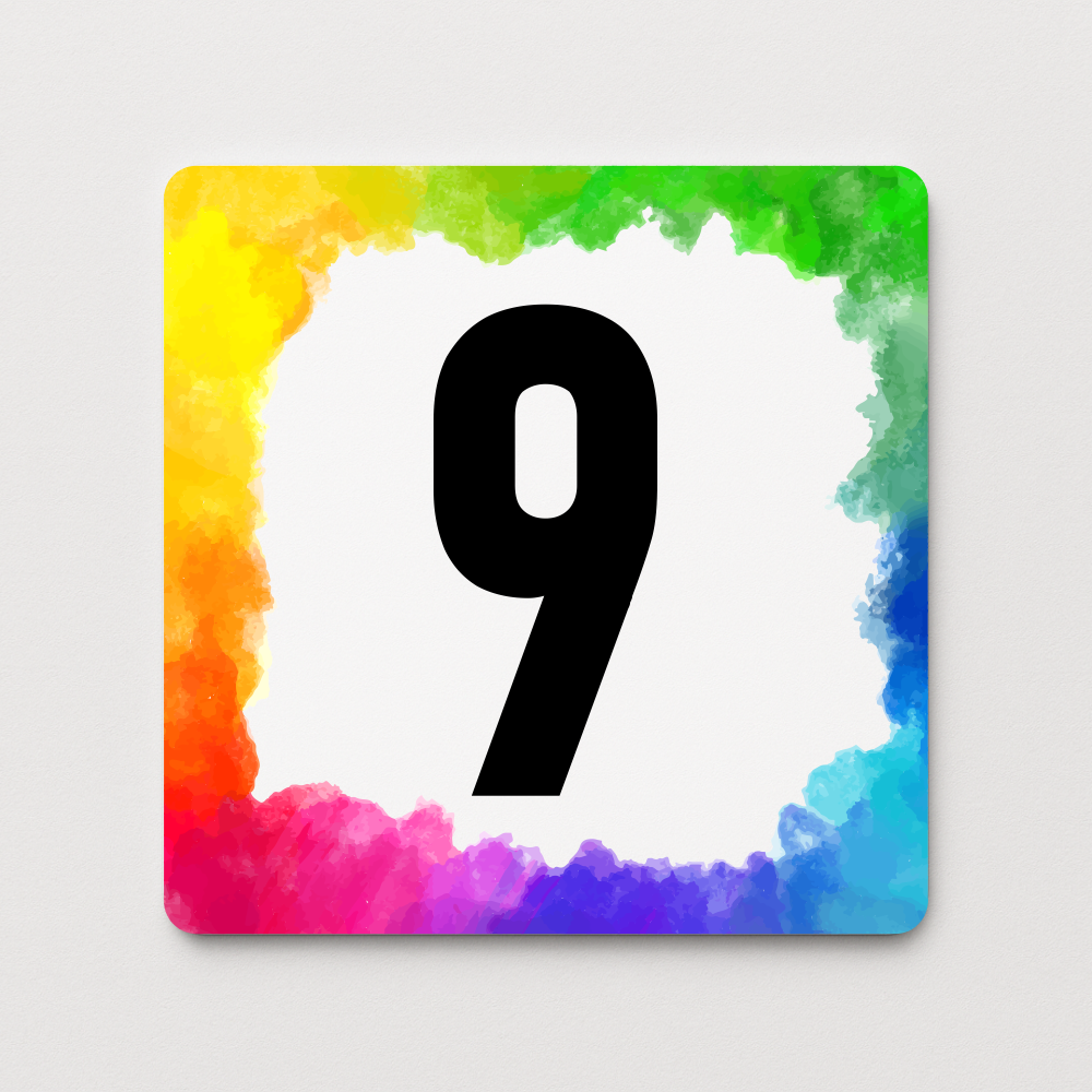 Placă număr casă personalizat 14 x 14 cm SC1414-T14