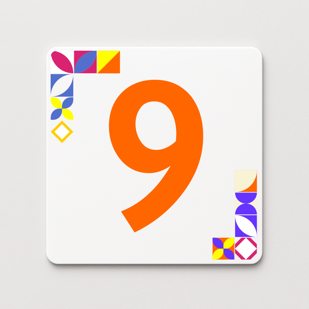 Placă număr casă personalizat 14 x 14 cm SC1414-T15