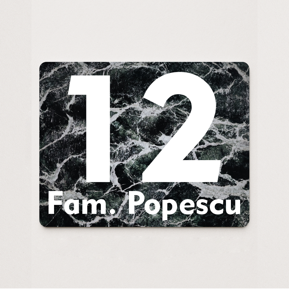 Placă număr casă personalizat 18 x 14 cm SC1814-T10