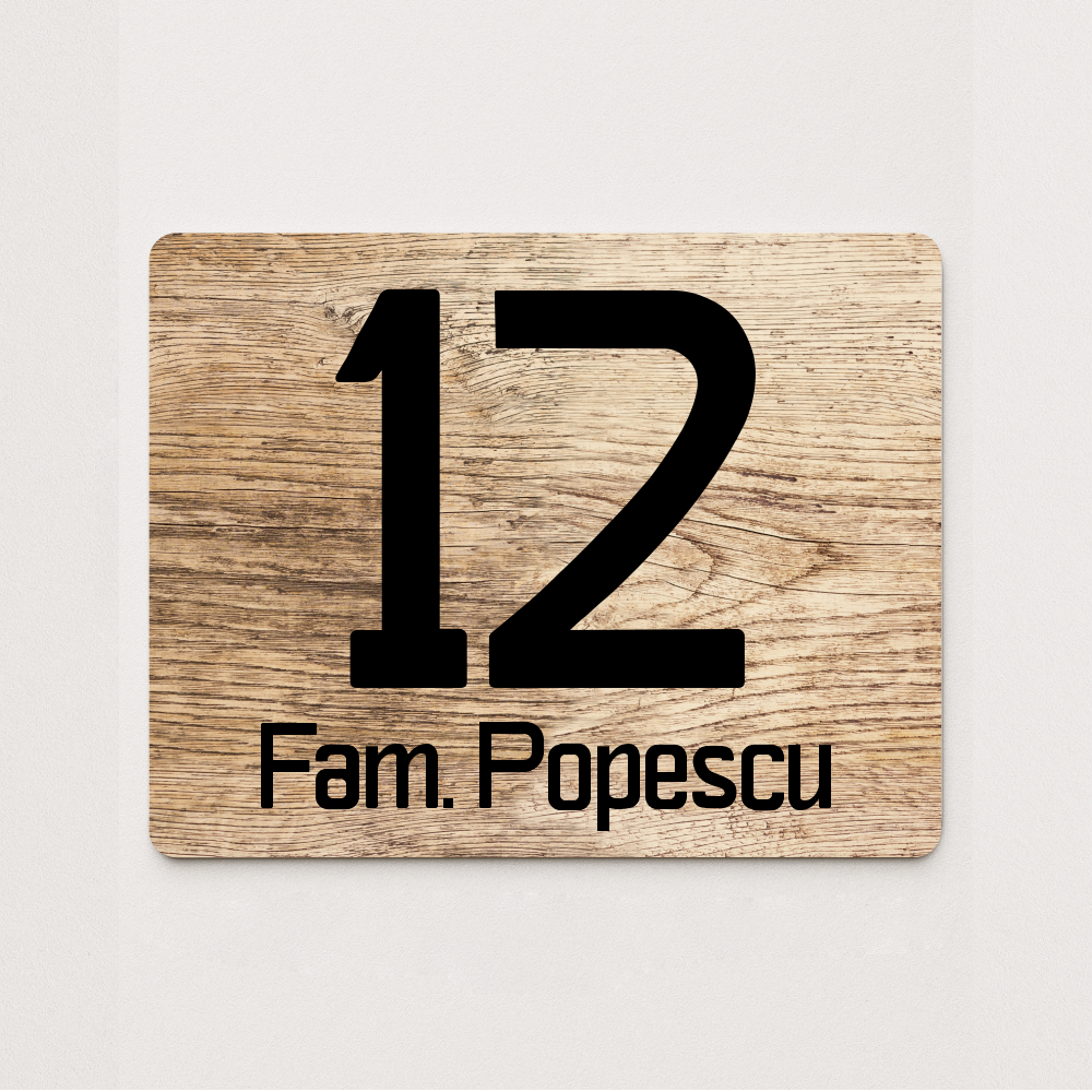 Placă număr casă personalizat 18 x 14 cm SC1814-T5
