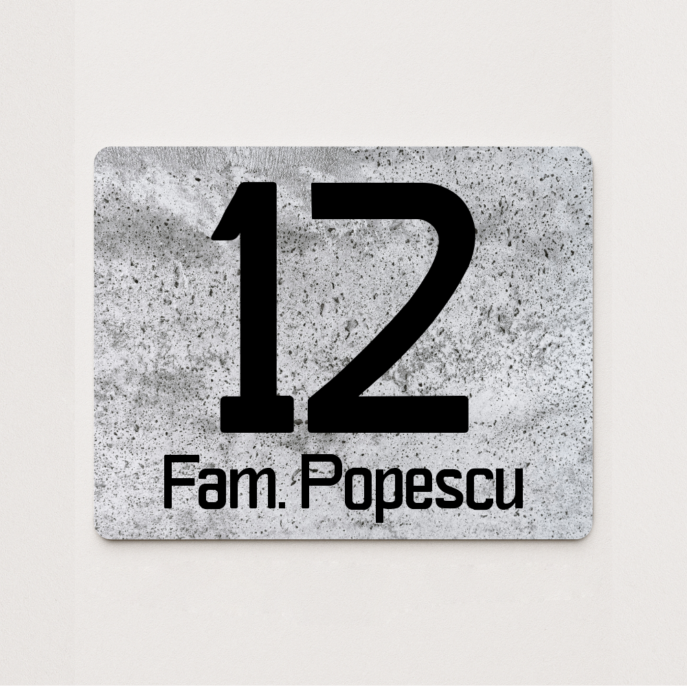 Placă număr casă personalizat 18 x 14 cm SC1814-T6