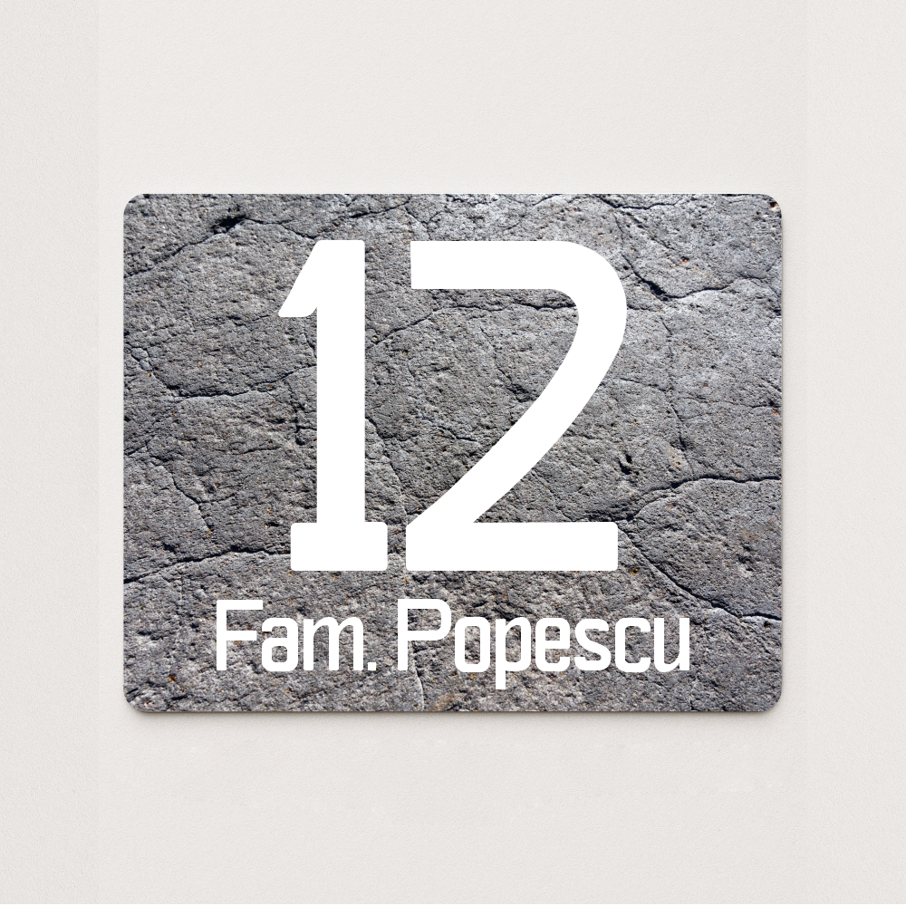 Placă număr casă personalizat 18 x 14 cm SC1814-T7