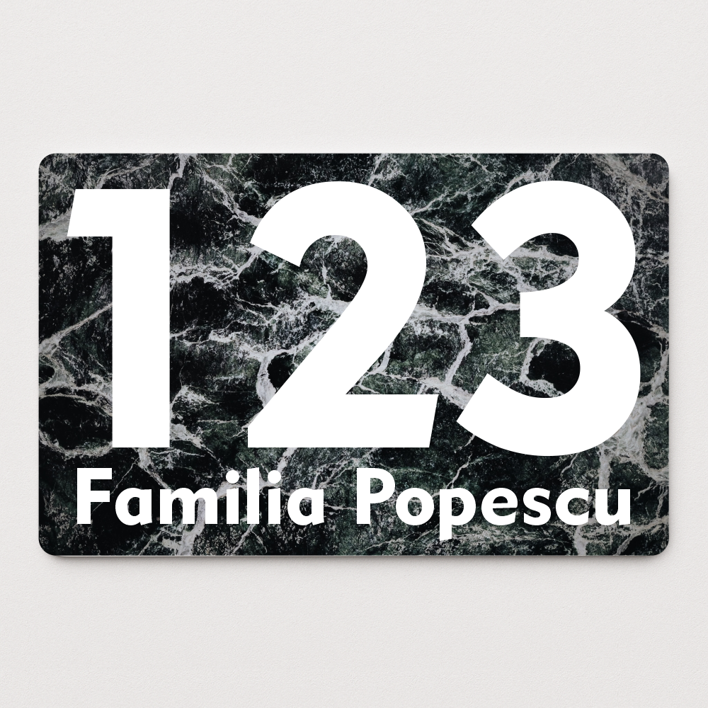Placă număr casă personalizat 22 x 14 cm SC2214-T10