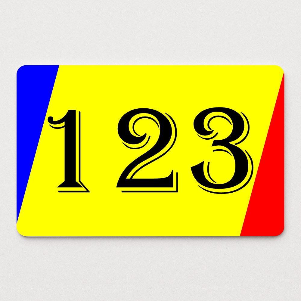 Placă număr casă personalizat 22 x 14 cm SC2214-T4