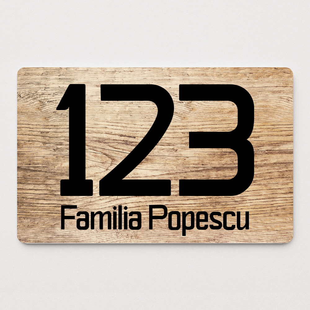 Placă număr casă personalizat 22 x 14 cm SC2214-T5