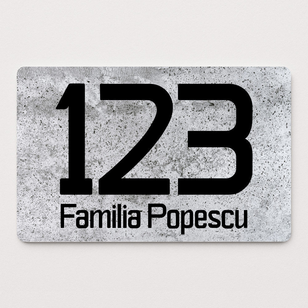Placă număr casă personalizat 22 x 14 cm SC2214-T6